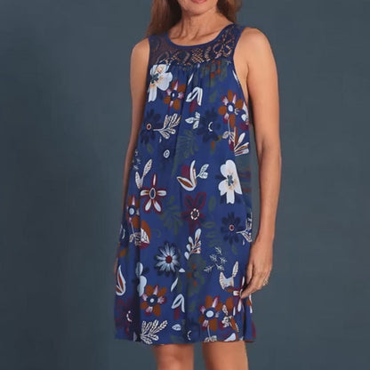 ✨Modna damska sukienka bez rękawów z nadrukiem👗