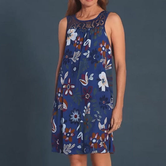 ✨Modna damska sukienka bez rękawów z nadrukiem👗