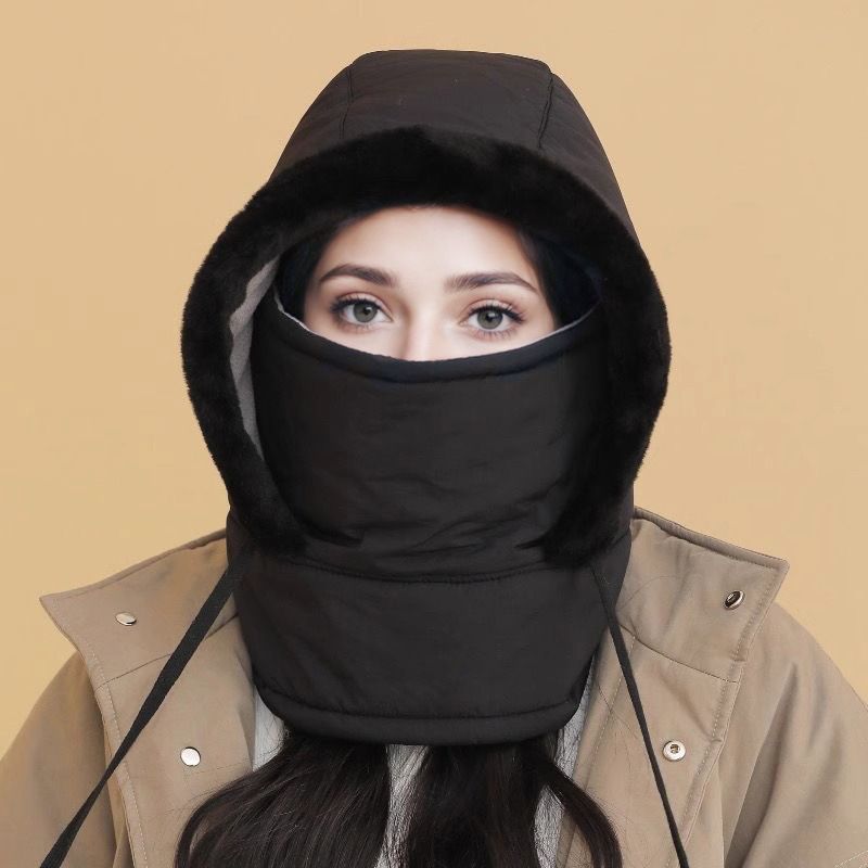 ❄️Fodrad, tjock termisk mössa med ansiktsmask för män och kvinnor-1