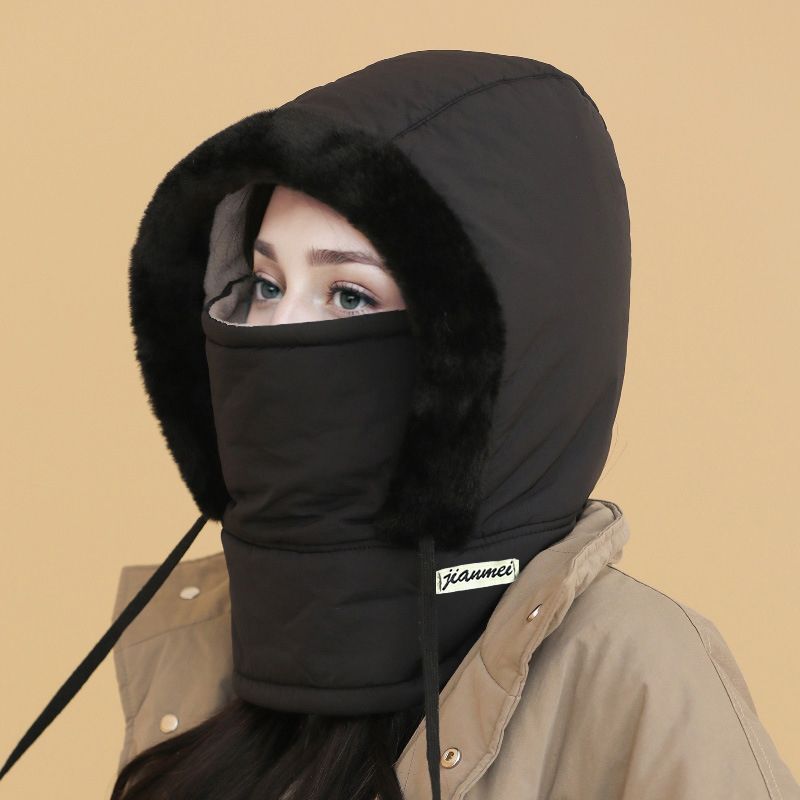 ❄️Fodrad, tjock termisk mössa med ansiktsmask för män och kvinnor-7