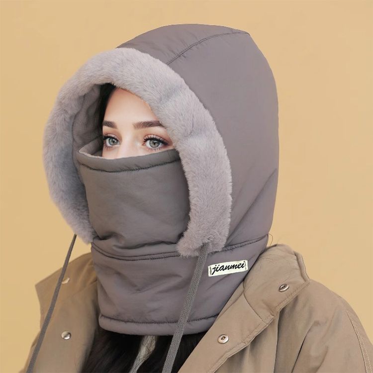 ❄️Fodrad, tjock termisk mössa med ansiktsmask för män och kvinnor-14