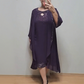Elegancka, zwiewna sukienka damska z cekinami i stójką, dwuczęściowa