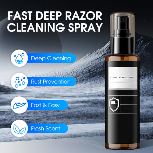 🔥Niezbędny dla wszystkich mężczyzn w 2025 roku🎁 Spray do szybkiego i głębokiego czyszczenia maszynek do golenia