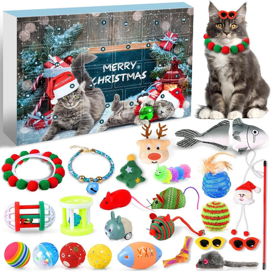🎄🎁Kalendarz adwentowy z zabawkami dla kotów i psów – odliczanie do Bożego Narodzenia 2025🐾🥳