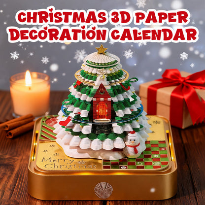 Świąteczny kalendarz z dekoracjami 3D z papieru