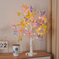 Lampa LED z motywem motyla i brzozy
