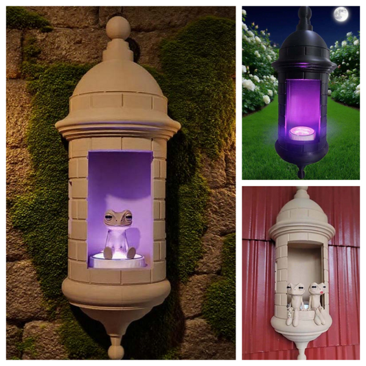 Lampa ścienna w stylu retro z wieżą zamkową