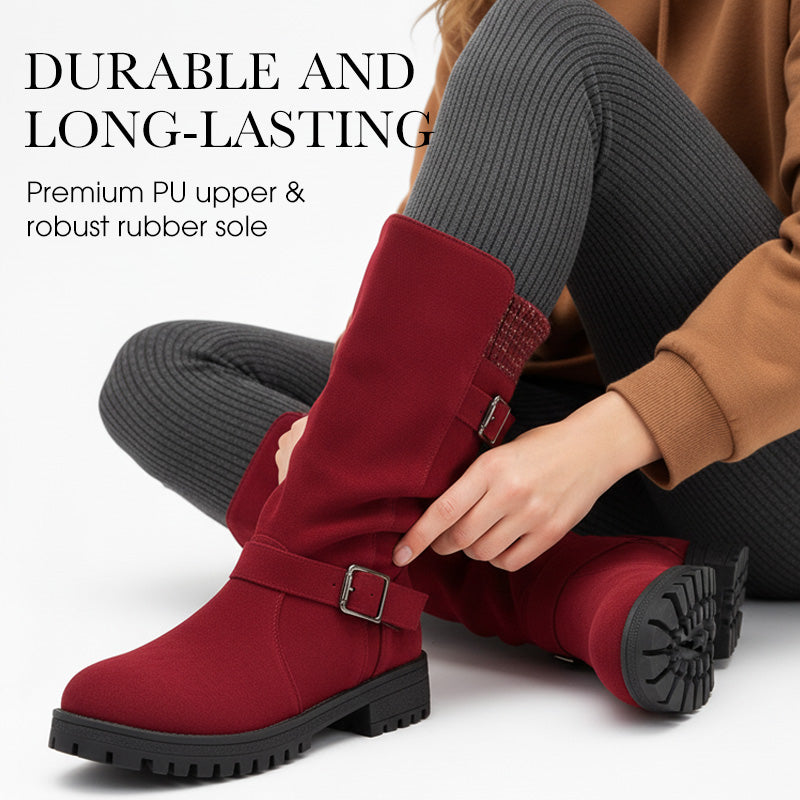 👢 50 % RABATT NU! 🔥 Chica-stövlar i mocka för damer – europeisk stil & halkfri sula, komfort hela dagen 🍂✨-4
