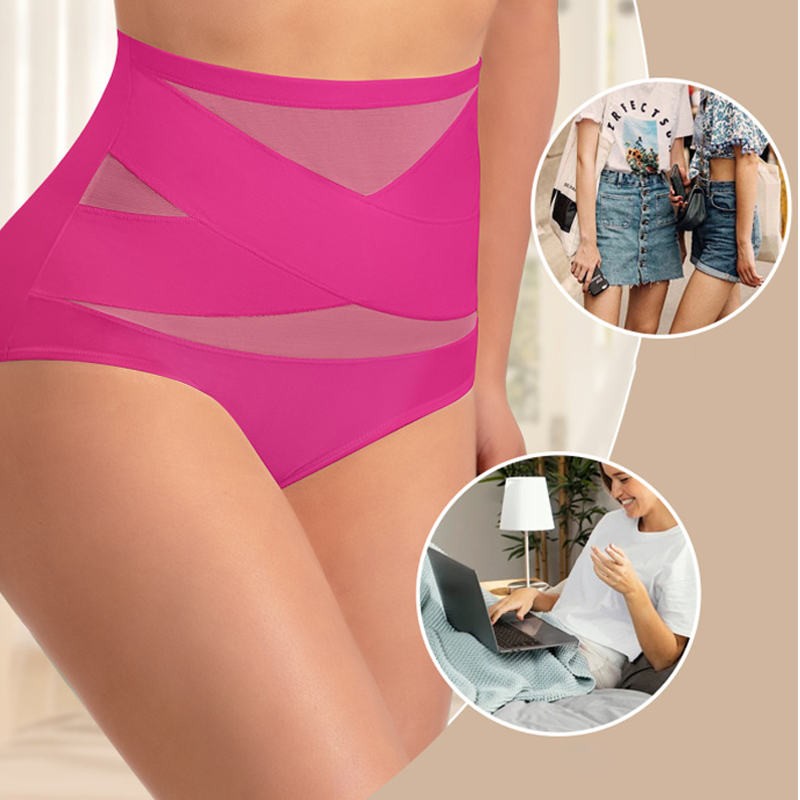 🌸Sista dagen – köp 1, få 2 gratis!✨ Högmidjade byxor i stora storlekar med magstöd-1