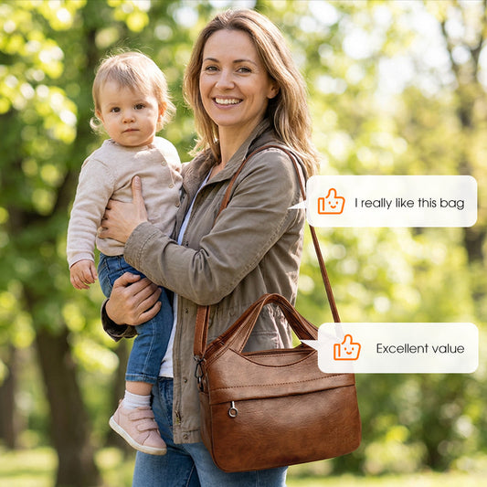 👜Miękka skórzana torebka damska na ramię