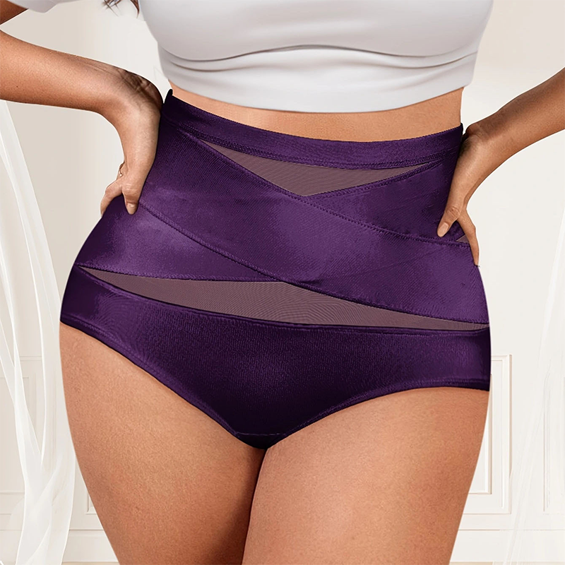 🌸 Högmidjade figurformande trosor med magkontroll (✨3-pack✨) – Plus size-12