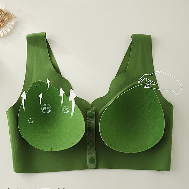 🔥Köp 2 få 1 gratis🔥 Comfort Front-Clasp & Wire-Free Seamless Bra-5