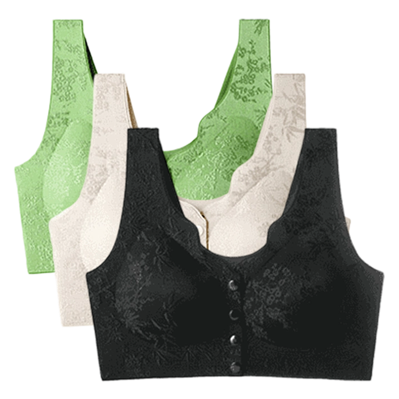 🔥Köp 2 få 1 gratis🔥 Comfort Front-Clasp & Wire-Free Seamless Bra-16