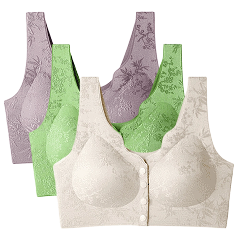 🔥Köp 2 få 1 gratis🔥 Comfort Front-Clasp & Wire-Free Seamless Bra-17