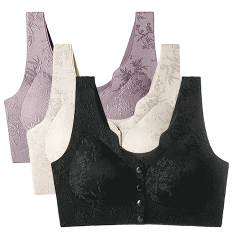 🔥Köp 2 få 1 gratis🔥 Comfort Front-Clasp & Wire-Free Seamless Bra-19