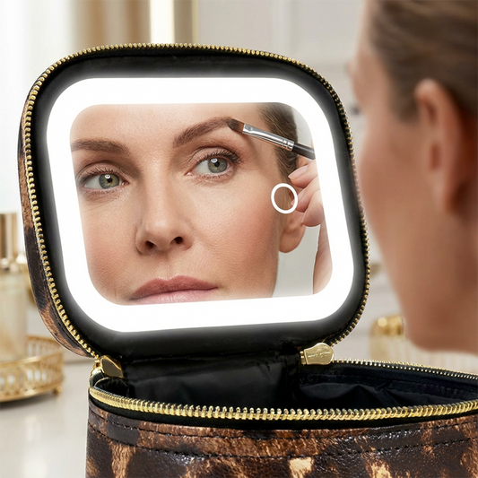 Kosmetyczka podróżna z lusterkiem z podświetleniem LED