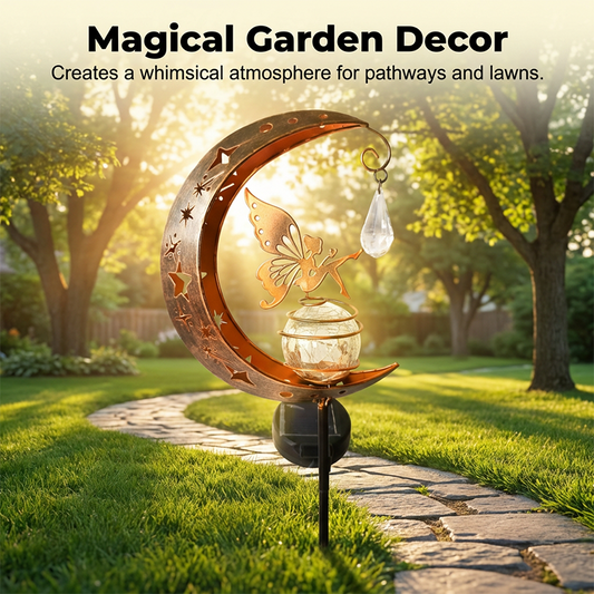 Kapryśna księżycowa i bajkowa słoneczna lampka ogrodowa