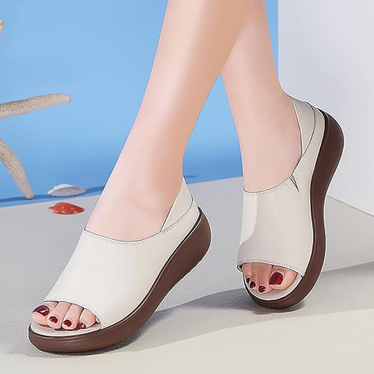 Damskie sandały z odkrytymi palcami i grubą podeszwą