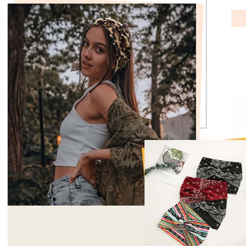 🎀 Köp 1 få 1 gratis! 🧘Elastiskt brett pannband för kvinnor – Mjukt, Stretchigt & Perfekt För Yoga, Löpning & Vardagsbruk ✨-1