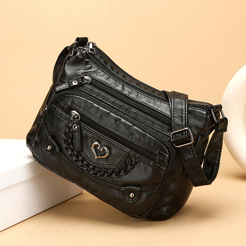🔥50 % rabatt! 🔥🎁 Kvinnors mjuka PU-axelväska – flera fickor för perfekt organisation 👜🔑 [Begränsat erbjudande]-13