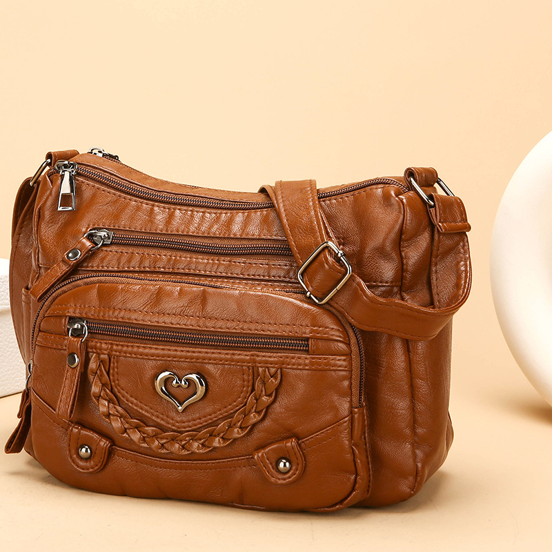 🔥50 % rabatt! 🔥🎁 Kvinnors mjuka PU-axelväska – flera fickor för perfekt organisation 👜🔑 [Begränsat erbjudande]-16