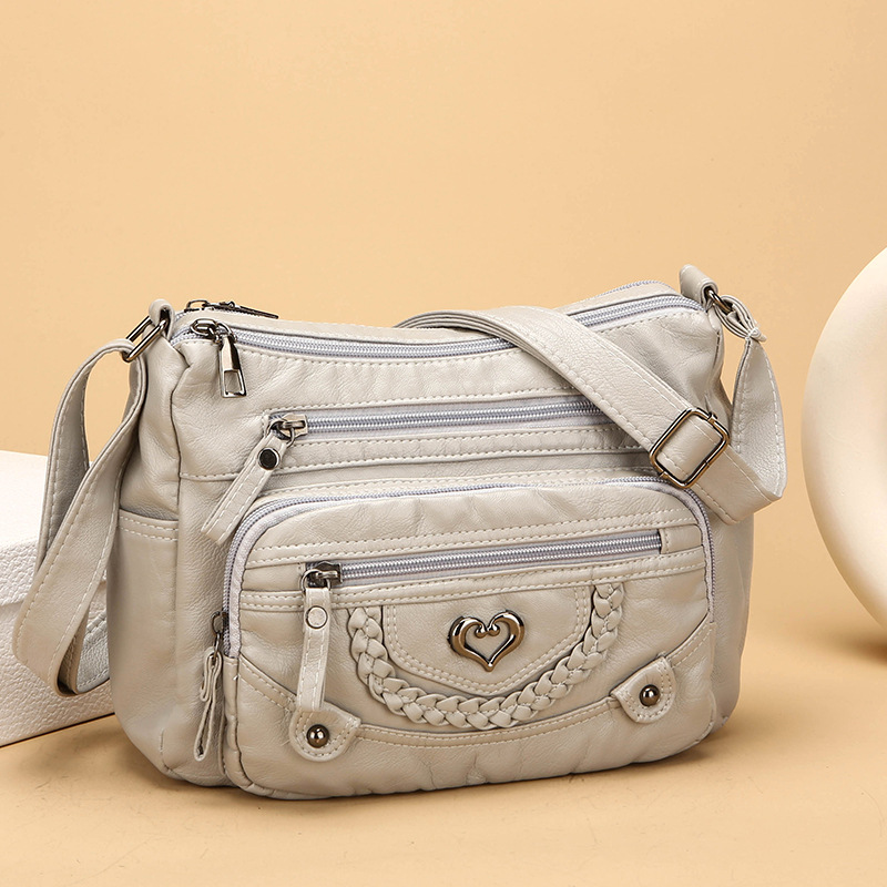 🔥50 % rabatt! 🔥🎁 Kvinnors mjuka PU-axelväska – flera fickor för perfekt organisation 👜🔑 [Begränsat erbjudande]-17