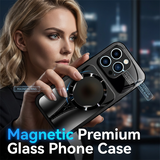 ✨ Etui na telefon z hartowanego szkła z magnesem