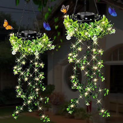 ✨Lampa wisząca z trawy milanowej zasilana energią słoneczną
