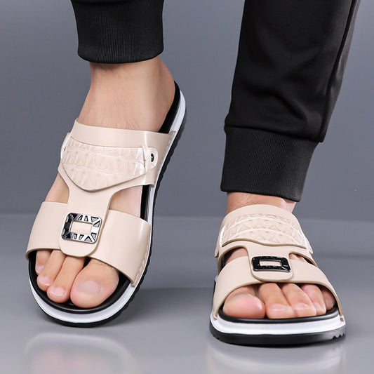 👞 Męskie skórzane sandały na lato