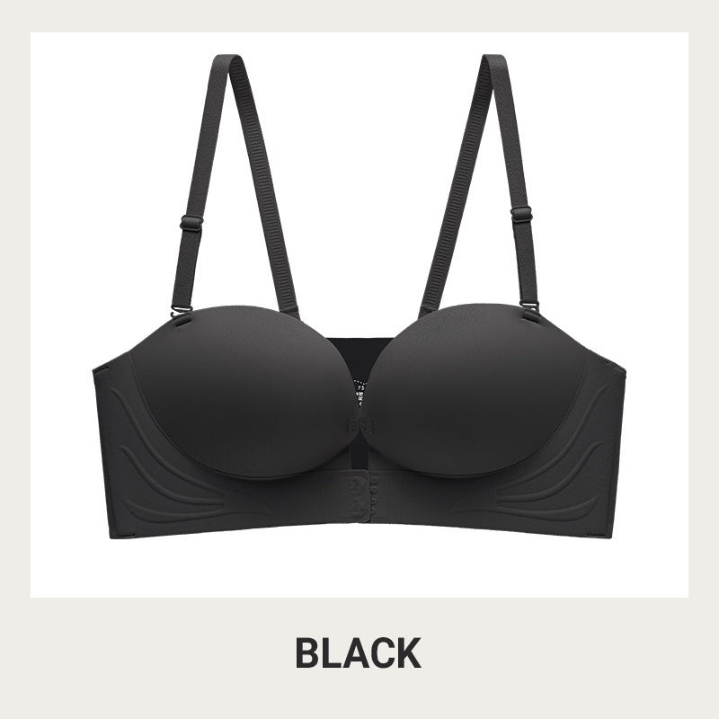 👙 50 % RABATT NU! ✨ Osynlig band främre spänne push‑up bh – justerbara dolda band & sömlös komfort – perfekt för axelbandslösa och urringade outfits 🌸-10