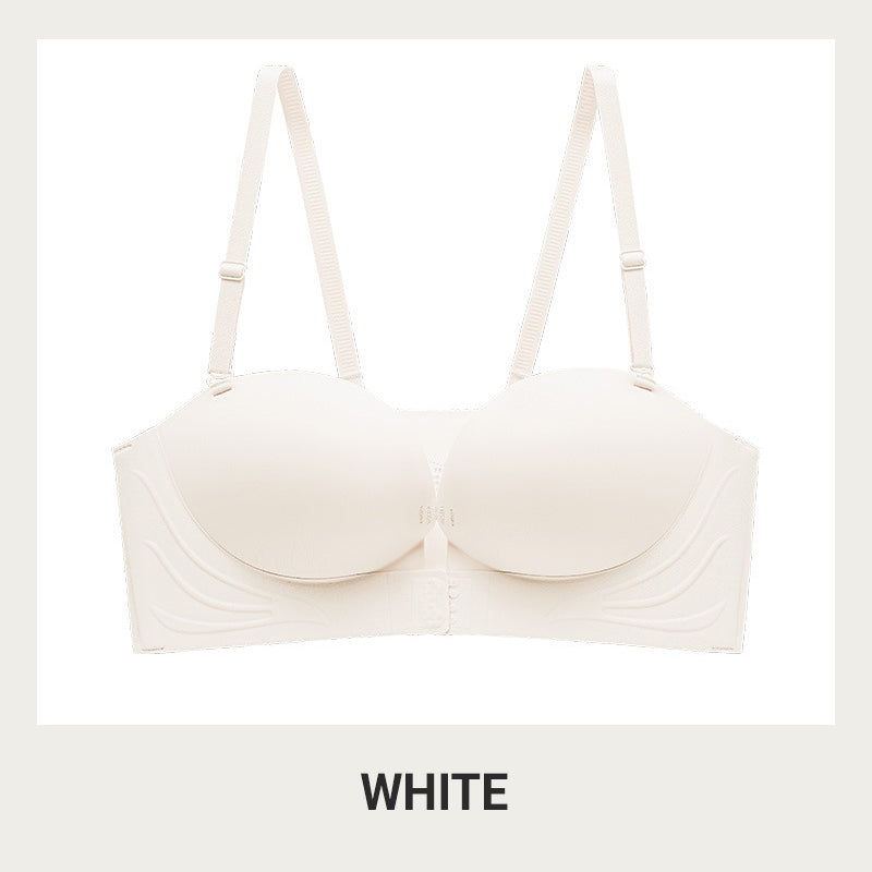 👙 50 % RABATT NU! ✨ Osynlig band främre spänne push‑up bh – justerbara dolda band & sömlös komfort – perfekt för axelbandslösa och urringade outfits 🌸-11