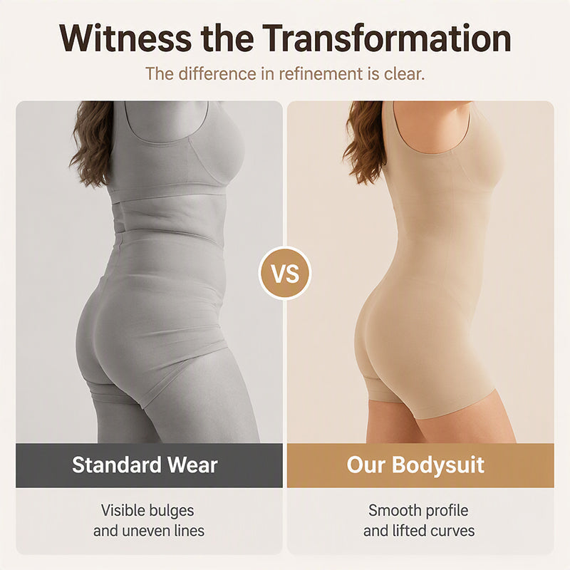 ✨【Begränsat erbjudande – 50% rabatt】Dam Sömlös Shapewear Body – 💕Magkontroll & Midjeformare & Enkel av- och påklädning vid toalettbesök-2
