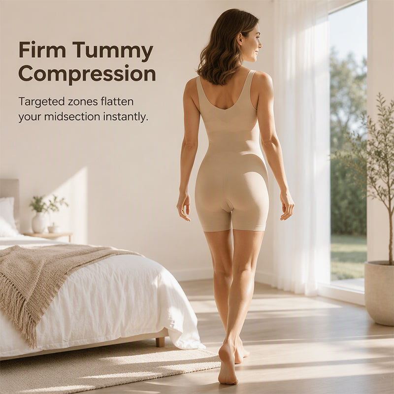 ✨【Begränsat erbjudande – 50% rabatt】Dam Sömlös Shapewear Body – 💕Magkontroll & Midjeformare & Enkel av- och påklädning vid toalettbesök-3