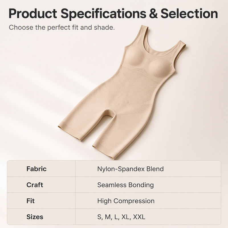 ✨【Begränsat erbjudande – 50% rabatt】Dam Sömlös Shapewear Body – 💕Magkontroll & Midjeformare & Enkel av- och påklädning vid toalettbesök-6