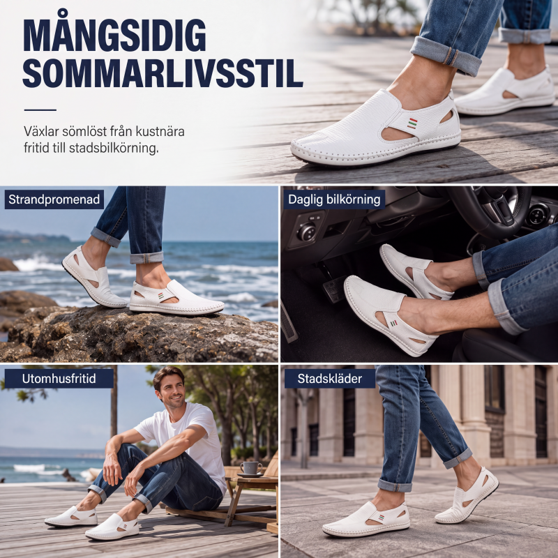 Andningsbara slip-on-loafers för män, avslappnad stil-4