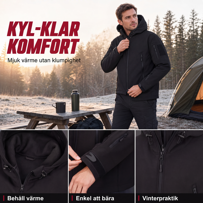 🚚 Fri frakt på just den här produkten!  Herrarnas Vinterjacka – Vindtät, Varm och Vattentät Friluftsjacka-2