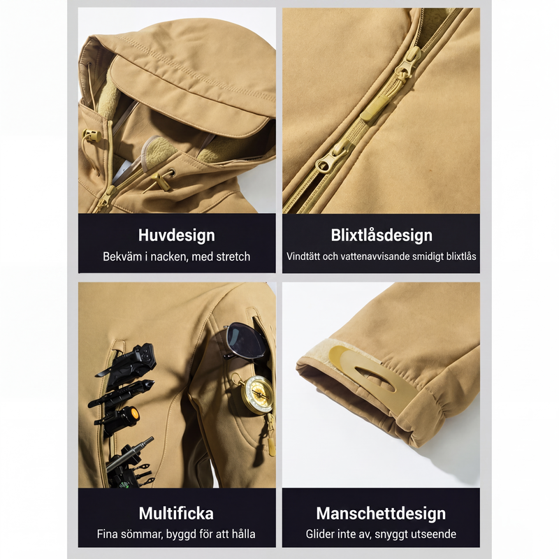 🚚 Fri frakt på just den här produkten!  Herrarnas Vinterjacka – Vindtät, Varm och Vattentät Friluftsjacka-11
