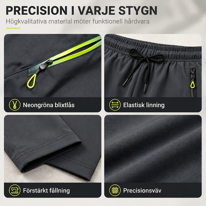 👖🔥 Bästsäljare – avslappnade sport- och träningsbyxor för damer med fickor med dragkedja-3