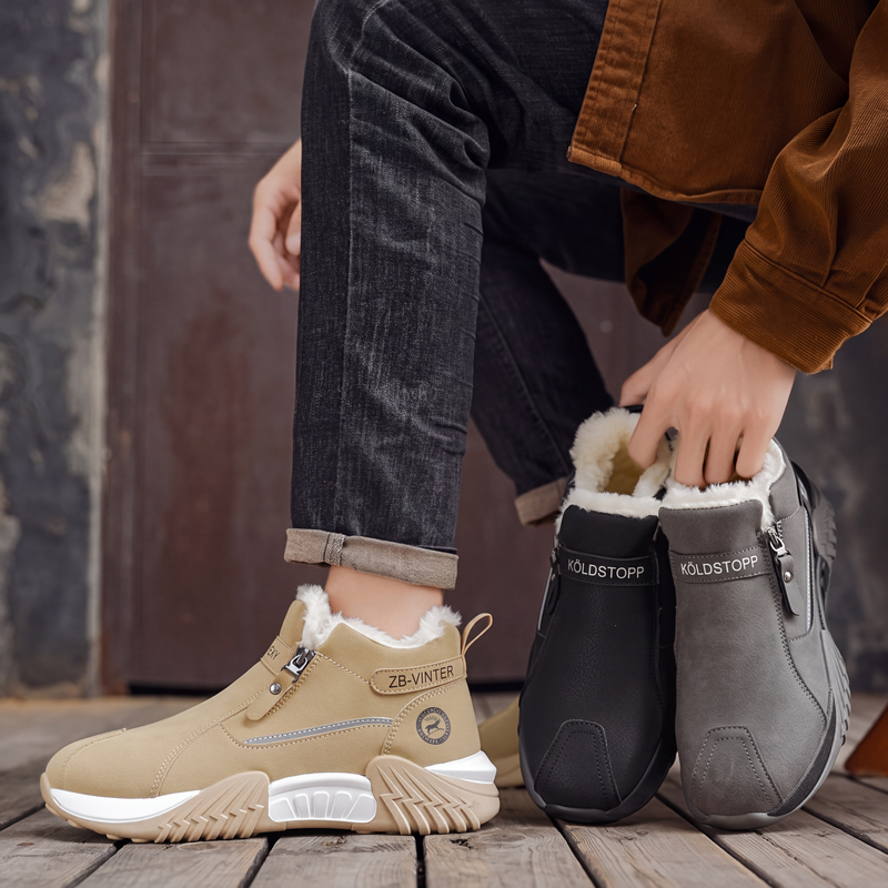 Bästsäljare🔥|Herrarnas Varma Sneakers – Vinterfodrade Komfortskor med Mjuk Foder för Kalla Dagar-2