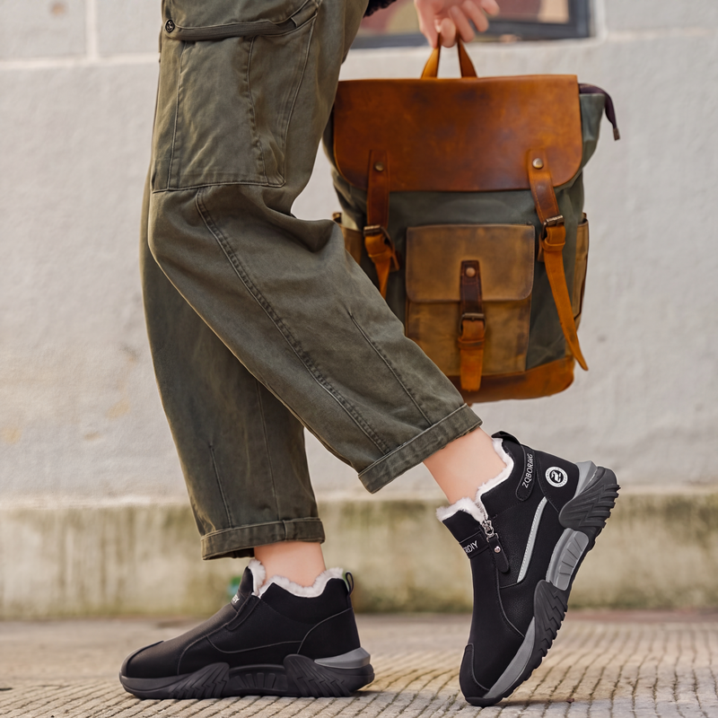 Bästsäljare🔥|Herrarnas Varma Sneakers – Vinterfodrade Komfortskor med Mjuk Foder för Kalla Dagar-4