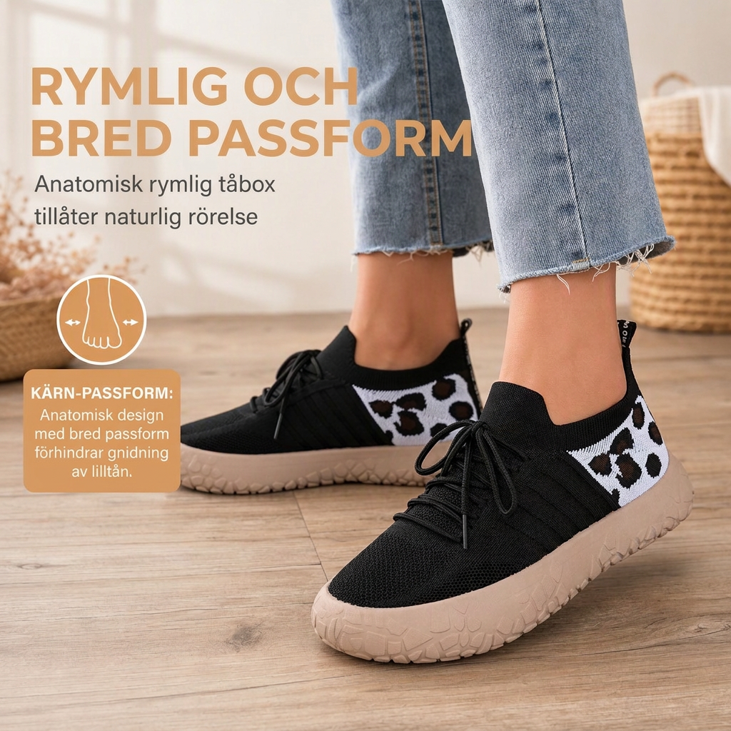 Kvinnor Slip-on Loafers Lätta Andas Sommar Casual Platt Skor Plusstorlek-1