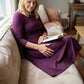 Elegant A-Line Knit Dress with Crew Neck-1