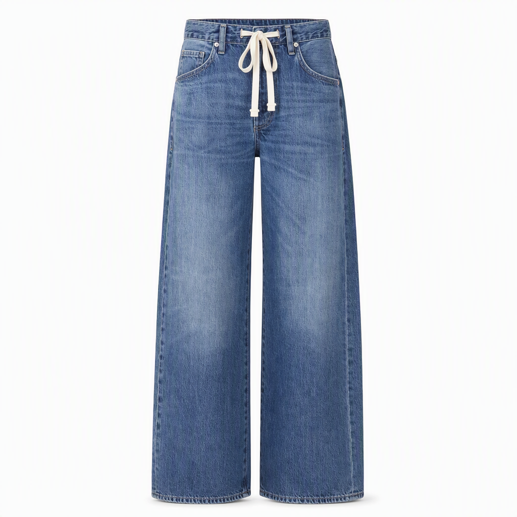 Damjeans med passform som är ledig och lös, vida ben-9