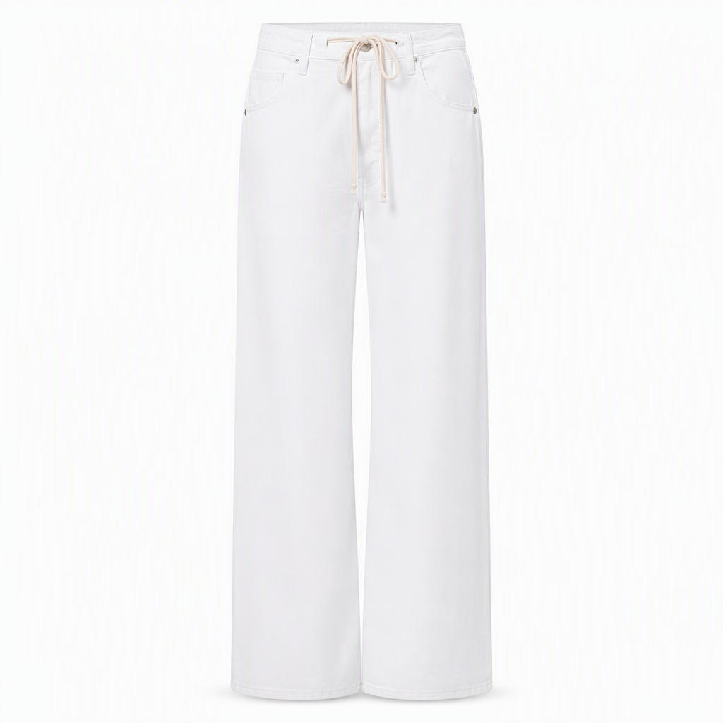 Damjeans med passform som är ledig och lös, vida ben-8