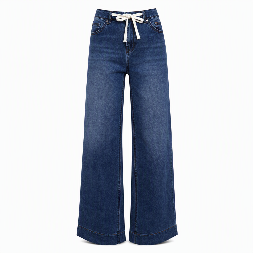 Damjeans med passform som är ledig och lös, vida ben-11