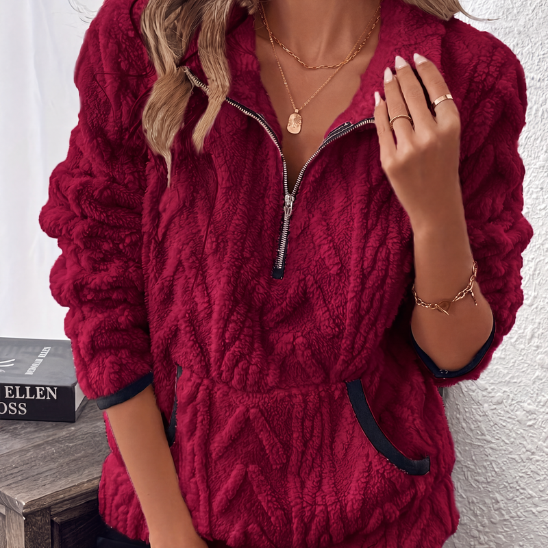 🍂Nya höstnyheter|Mysig Fleece Tröja för Dam – Varm Komfort och Elegant Stil för Kalla Höstdagar-7