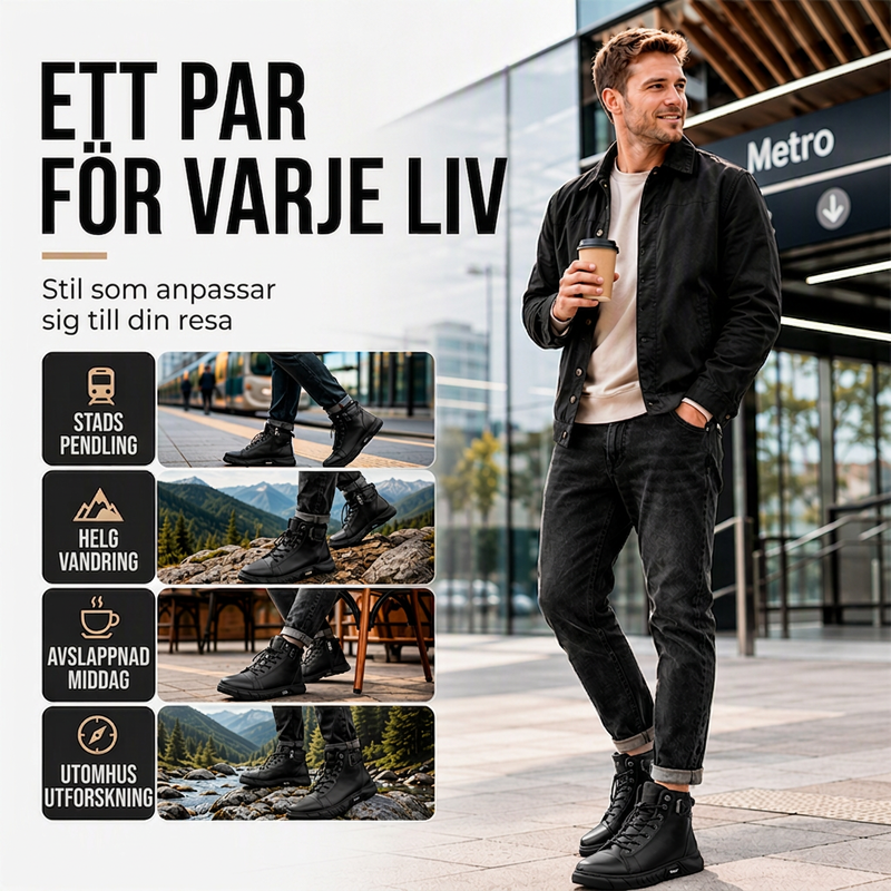 🍂Nya höstnyheter|Herr Vattentäta Boots i Läder – Robust Höst- och Vintersko-4