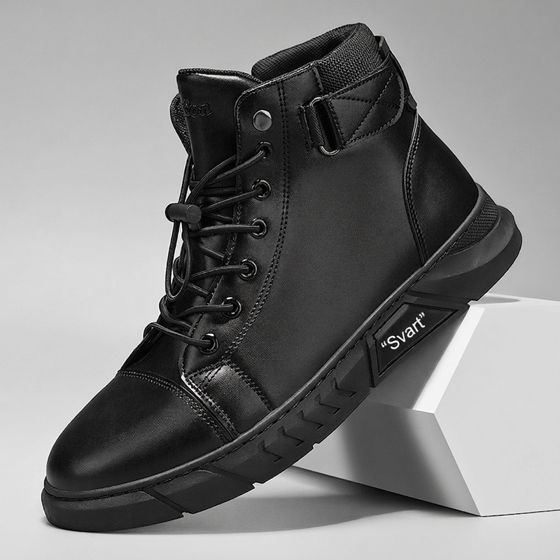 🍂Nya höstnyheter|Herr Vattentäta Boots i Läder – Robust Höst- och Vintersko-9