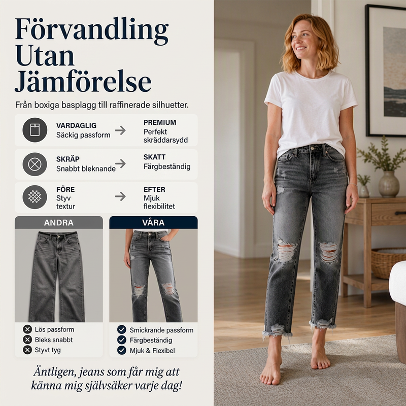 👖✨ Kvinnors slitna, trasiga jeans i retrostil – vintage-stil, bekväm passform och en avslappnad look med mycket personlighet-3