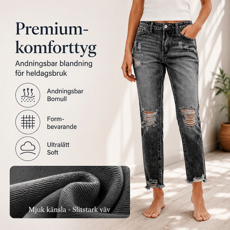 👖✨ Kvinnors slitna, trasiga jeans i retrostil – vintage-stil, bekväm passform och en avslappnad look med mycket personlighet-4